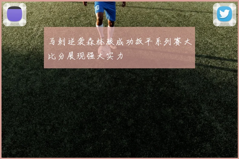 马刺逆袭森林狼成功扳平系列赛大比分展现强大实力